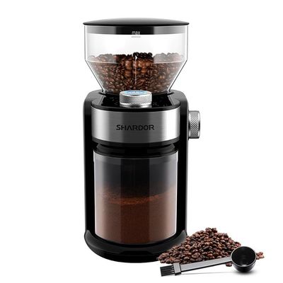 Кофеварка 240g портативного электрического регулируемого механизма настройки радиопеленгатора заусенца серебряная профессиональная