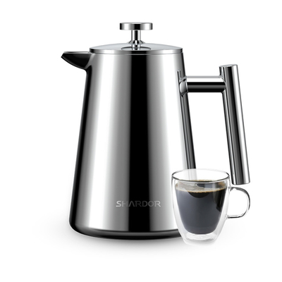 вакуум 13.4*20.5cm бака кофе плунжера нержавеющей стали 1000ml/34oz