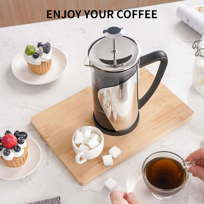 Стены кофеварки 1000ML прессы нержавеющей стали пресса французской большой стеклянной двойной французская